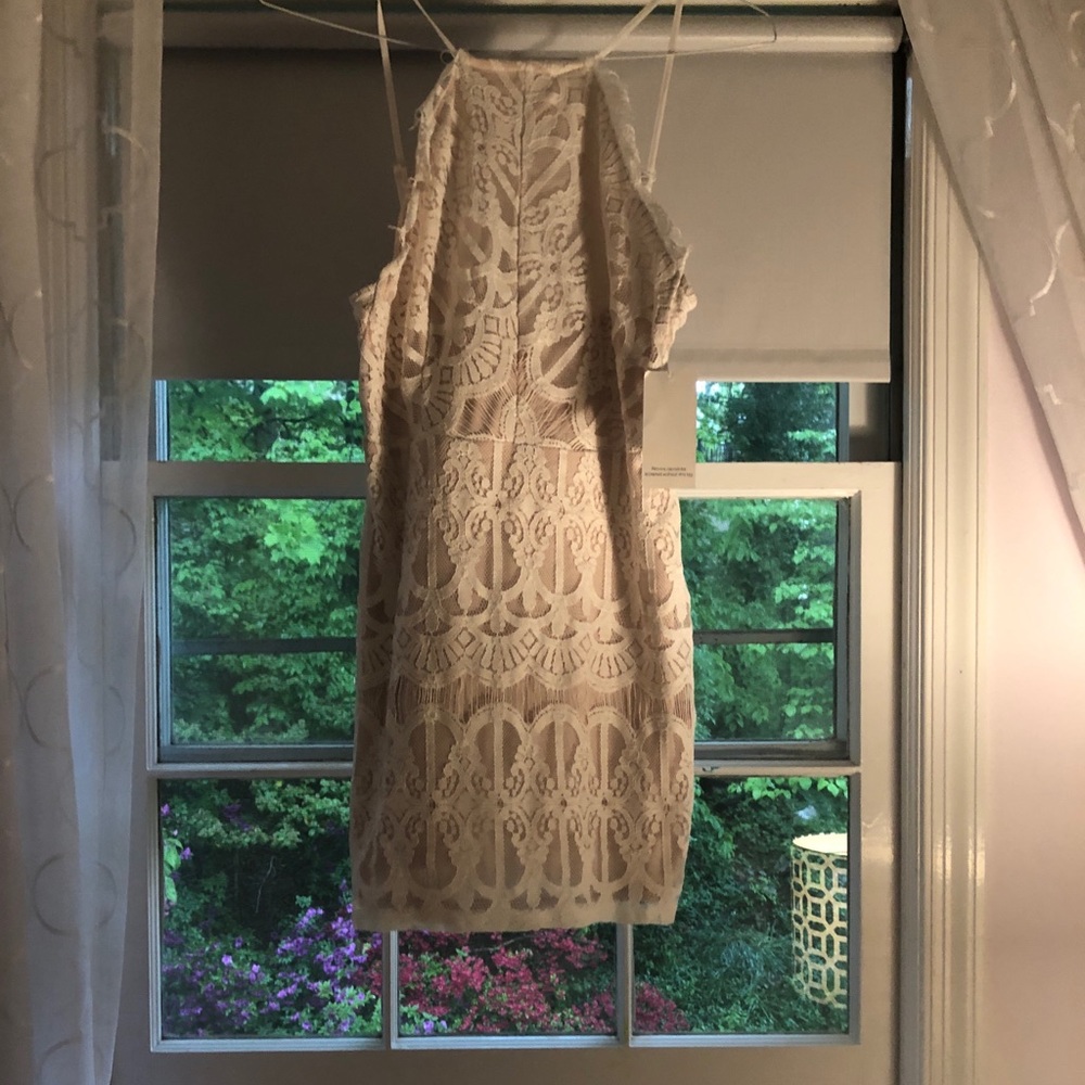NEW! White lace body con